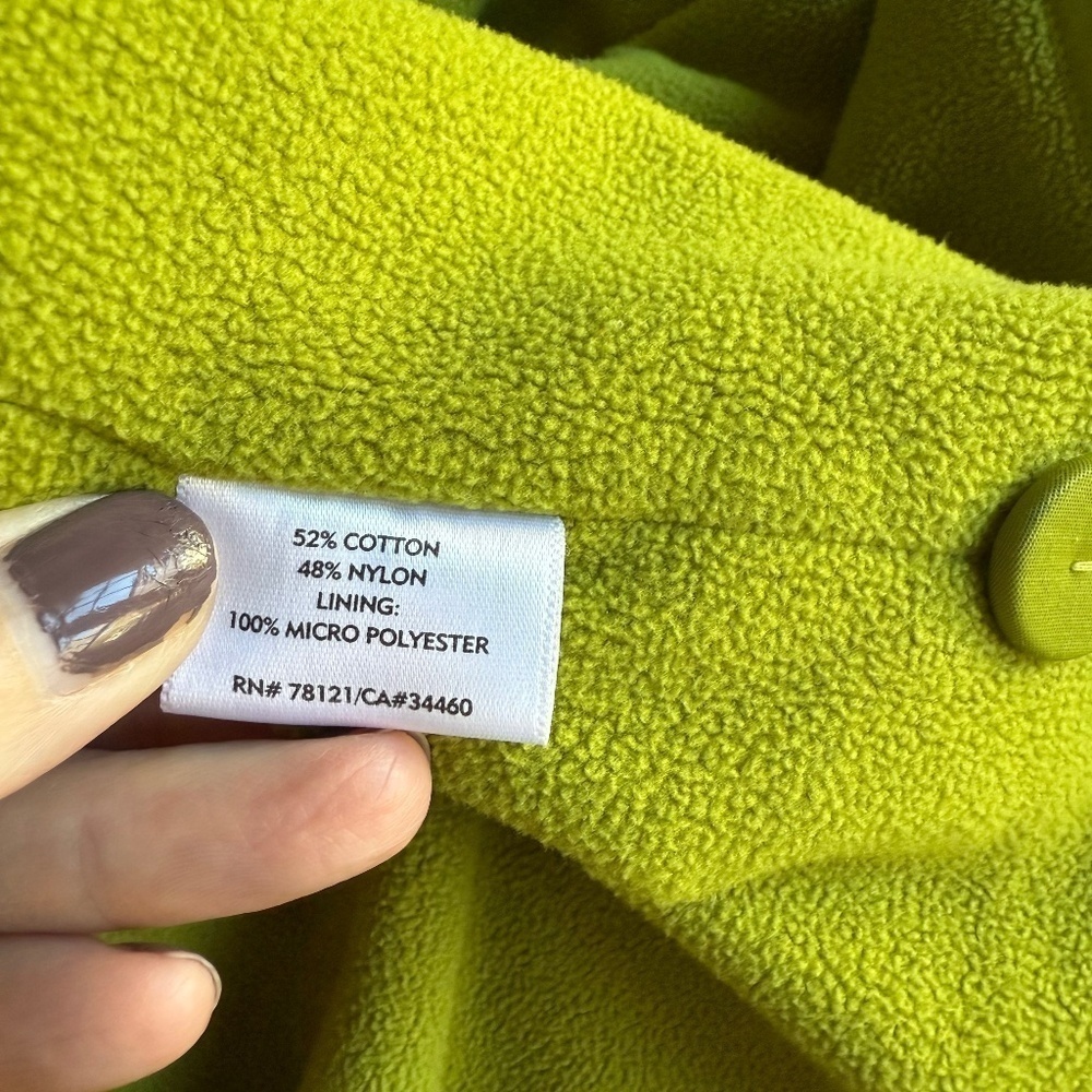 Eileen Fisher Chartreuse Green Lightweight One Button Jacket Size XS - Picture 12 of 13